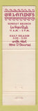 Matchbook Cover - Orlando's Royal Crest Room Pomona CA