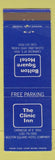 Matchbook Cover - The Clinic Inn Hotel Cleveland OH Bolton Square Hotel WEAR