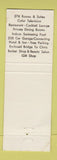 Matchbook Cover - The Clinic Inn Hotel Cleveland OH Bolton Square Hotel WEAR