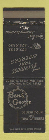 Matchbook Cover - Ben & George Deli Livonia MI WEAR