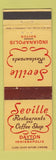 Matchbook Cover - Seville Restaurants Indianapolis IN Dayton