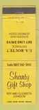 Matchbook Cover - Shanty Gift Shop Sunderland VT