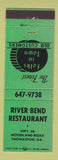 Matchbook Cover - River Bend Restaurant Thomaston GA GREEN