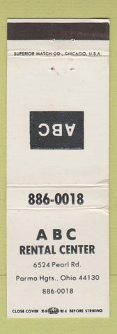 Matchbook Cover - ABC Rental Center Parma Heights OH
