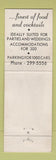 Matchbook Cover - The Tiffany Restaurant Niles IL