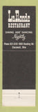 Matchbook Cover - Restaurant La Ronde Carousel Inn Cincinnati OH
