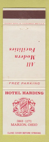 Matchbook Cover - Hotel Harding Marion OH