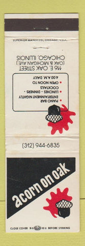 Matchbook Cover - Acorn on Oak Chicago IL Piano Bar