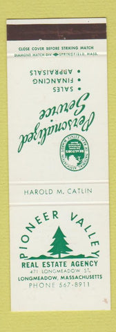 Matchbook Cover - Pioneer Valley Real Estate Agency Longmeadow MA