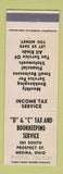 Matchbook Cover - D&C Tax Bookkeeping Service Medina OH
