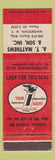 Matchbook Cover - AT Matthews & Son Insurance Watertown NY