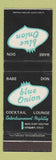 Matchbook Cover - Blue Onion Cocktail Lounge Denver Colorado Colfax