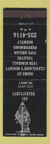 Matchbook Cover - Lamplighter Inn Cleveland OH 1928 Kimball Pipe Organ