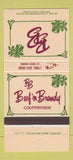 Matchbook Cover - Beef n Brandy Countryside IL restaurant 30 Strike