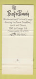 Matchbook Cover - Beef n Brandy Countryside IL restaurant 30 Strike