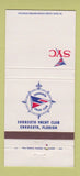 Matchbook Cover - Sarasota Yacht Club Sarasota FL 30 Strike