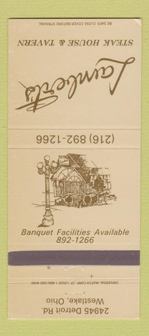 Matchbook Cover - Lambert's Steak House Tavern Westlake OH 30 Strike