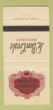 Matchbook Cover - Maison Dupuy Hotel Le Bon Creole New Orleans LA 30 Strike