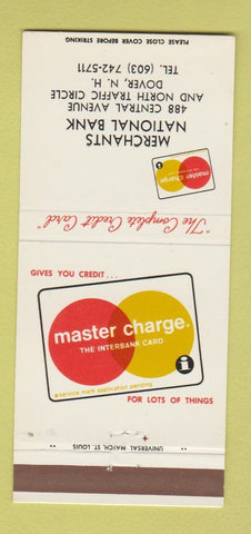Matchbook Cover - Merchants National Bank Dover NH 30 Strike