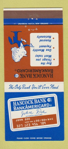 Matchbook Cover - Hancock Bank 30 Strike