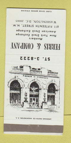 Matchbook Cover - Ferris & Company Investments Washington DC 30 Strike