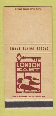 Matchbook Cover - Grosse Pointe Farms MI London East WEAR 30 Strike