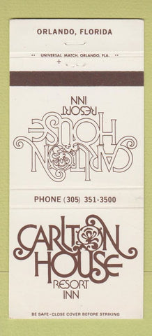 Matchbook Cover - Carlton House Resort Inn Orlando FL 30 Strike