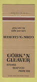 Matchbook Cover - Cork n Cleaver Restaurant 30 Strike