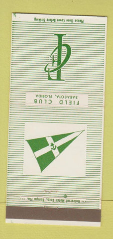 Matchbook Cover - Field Club Sarasota FL 30 Strike