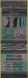 Matchbook Cover - Westlake Beverages Los Angeles CA girlie