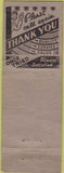 Matchbook Cover - Westlake Beverages Los Angeles CA girlie