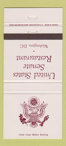 Matchbook Cover - United States Senate Restaurant Washington DC 30 Strike