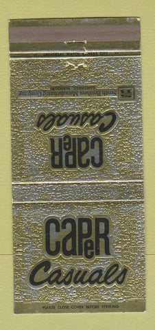 Matchbook Cover - Caper Casuals Smith Bros Carthage MO clothes 30 Strike