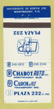 Matchbook Cover - Chabot Auto Inc Montmagny QC Gulf oil gas WEAR 30 Strike