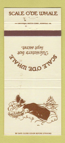 Matchbook Cover - Scale O'De Whale Portsmouth VA 30 Strike