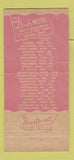 Matchbook Cover - Drake Motel Dayton OH 30 Strike