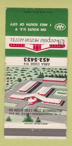 Matchbook Cover - Pokeepsie Motor Hotel Poughkeepsie NY WEAR 30 Strike