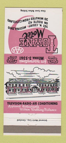 Matchbook Cover - Towne Motel Medina OH 30 Strike