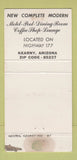 Matchbook Cover - General Kearny Inn Kearny AZ WEAR 30 Strike