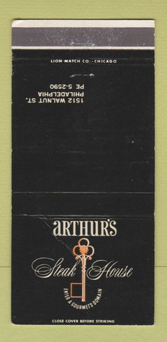 Matchbook Cover - Arthur's Steak House Philadelphia PA WEAR 30 Strike