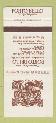 Matchbook Cover - Porto Bello Taverene Rotterdam WEAR 30 Strike