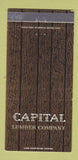 Matchbook Cover - Capital Lumber Company Cheyenne WY 30 Strike