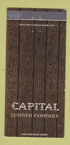Matchbook Cover - Capital Lumber Company Cheyenne WY 30 Strike