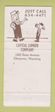 Matchbook Cover - Capital Lumber Company Cheyenne WY 30 Strike