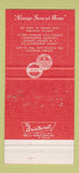 Matchbook Cover - Home Building Association Washington DC 1963 WEAR 30 Strike