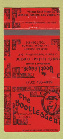 Matchbook Cover The Bootlegger Restaurant Italian Las Vegas NV MISCUT 30 Strike