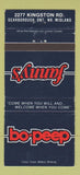Matchbook Cover - Bo Peep Fanny's Scarborough ON restaurant 30 Strike