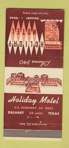 Matchbook Cover - Holiday Motel Dalhart TX 30 Strike
