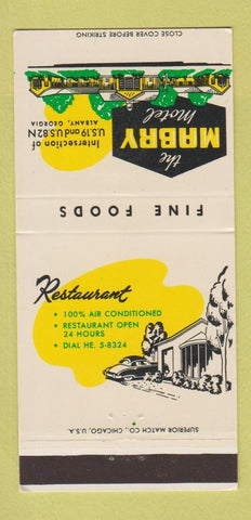 Matchbook Cover - Mabry Hotel Restaurant Albany GA 30 Strike