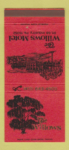 Matchbook Cover - Willows Motel Industry PA 30 Strike